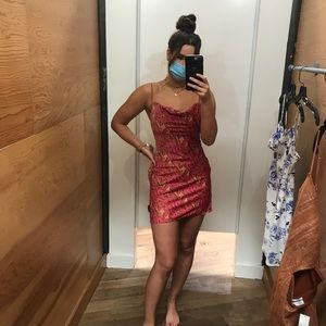 Urban outfitters cowl neck satin mini dress